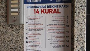 Sultangazi’de Apartman Girişlerine Koronavirüs Bilgilendirmesi
