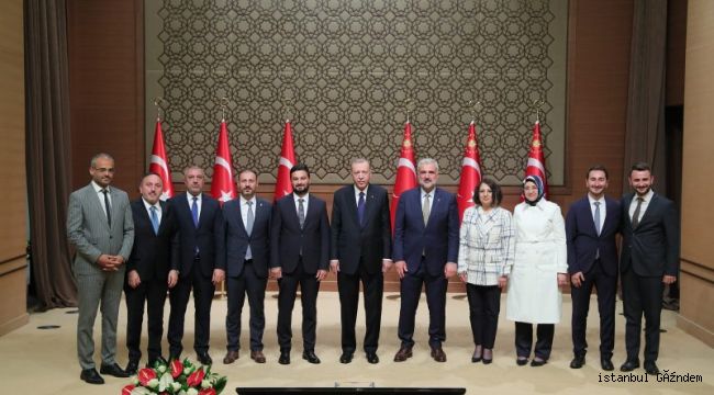 CUMHURBAŞKANI ERDOĞAN, KAĞITHANE HEYETİNİ KABUL ETTİ...
