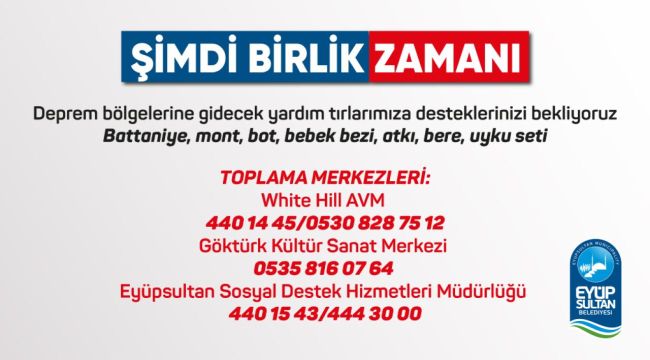 Deprem bölgesine yardım malzemeleri gönderilecek