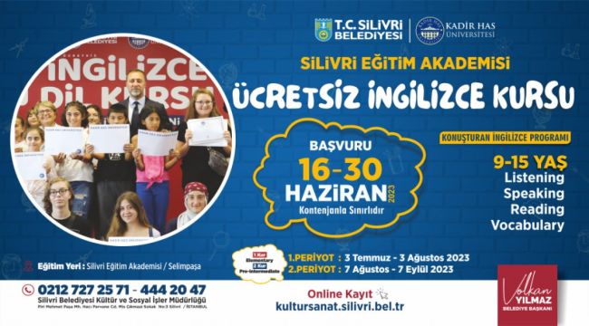 ÜCRETSİZ İNGİLİZCE KURSU’NDA KAYIT DÖNEMİ BAŞLADI