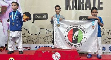 GAZİOSMANPAŞALI MİNİK KARATECİ KAAN AYAZ, TÜRKİYE ŞAMPİYONU OLDU...