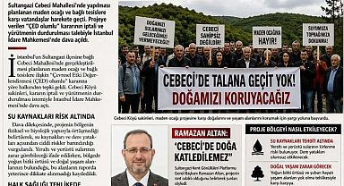 RAMAZAN ALTAN: “CEBECİ’DEKİ RANT PROJESİNE KARŞI HALKIMIZIN YANINDAYIZ’’