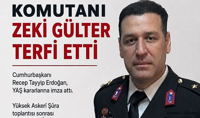 Eyüpsultan İlçe Jandarma Komutanı Zeki Gülter Terfi Etti...