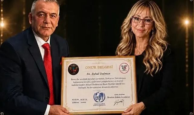 Gazeteci Zuhal Dalman'a Anlamlı Onur Belgesi...