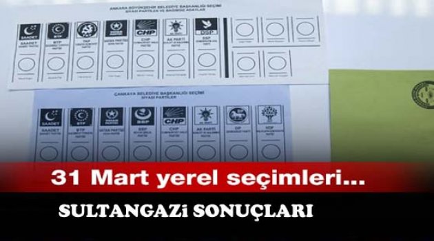 31 Mart Yerel Seçimleri Sultangazi Sonuçları