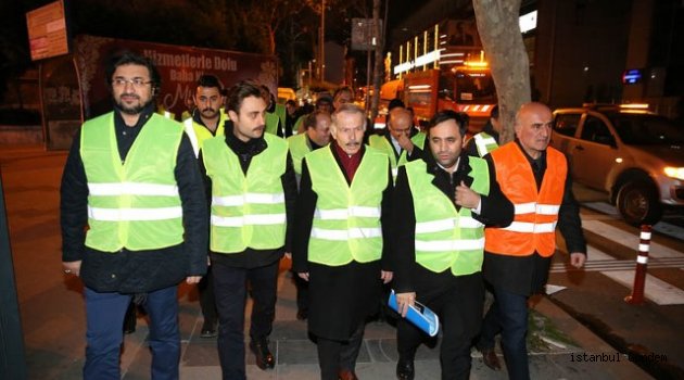 Başkan Aydıner Ekiplerimiz Gece Mesaisinde